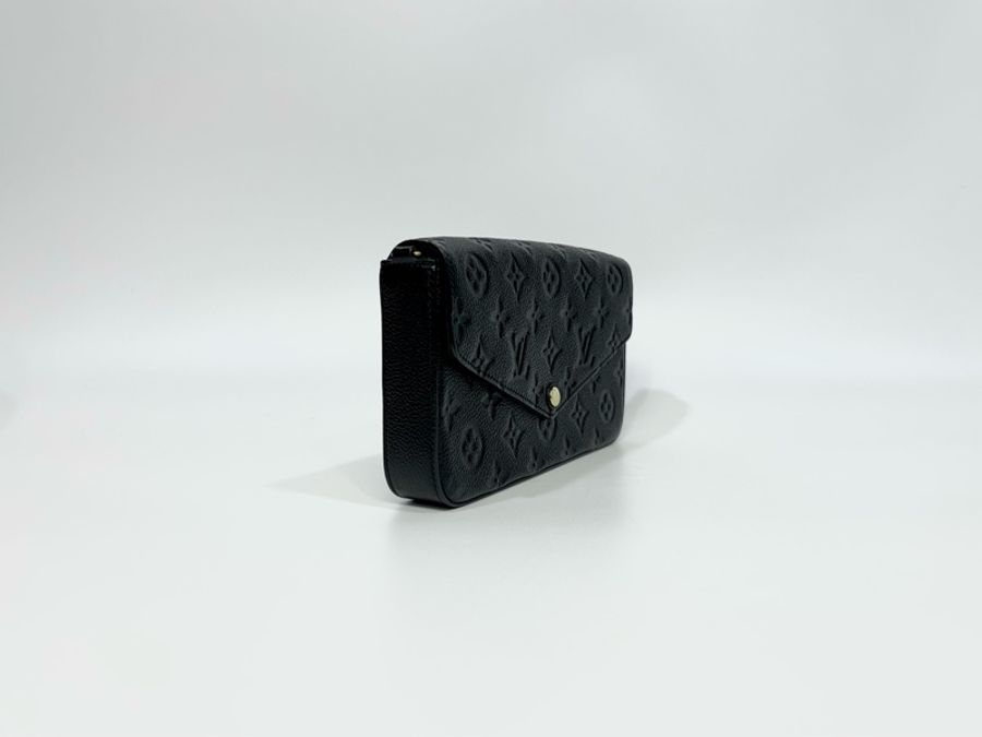 LV黑牛皮壓紋三合一FELICIE POCHETTE M82477-1