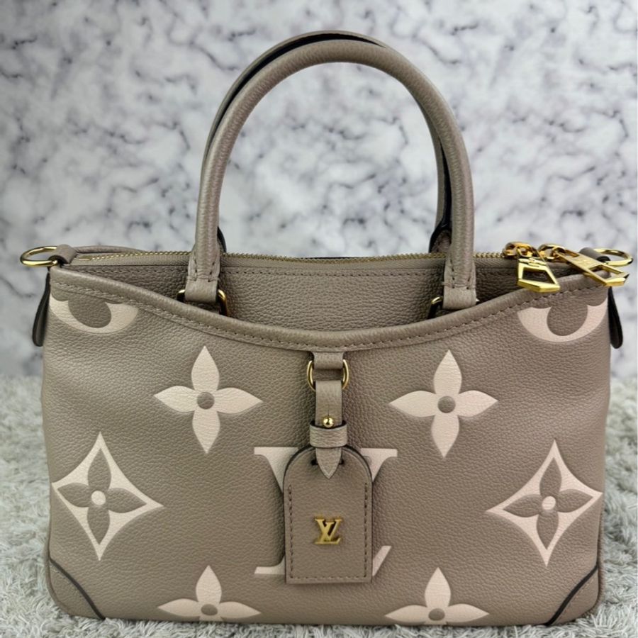 LV M46585 Trianon PM 肩背包 手提包 斜背包 斑鳩灰色 / 奶油色-5