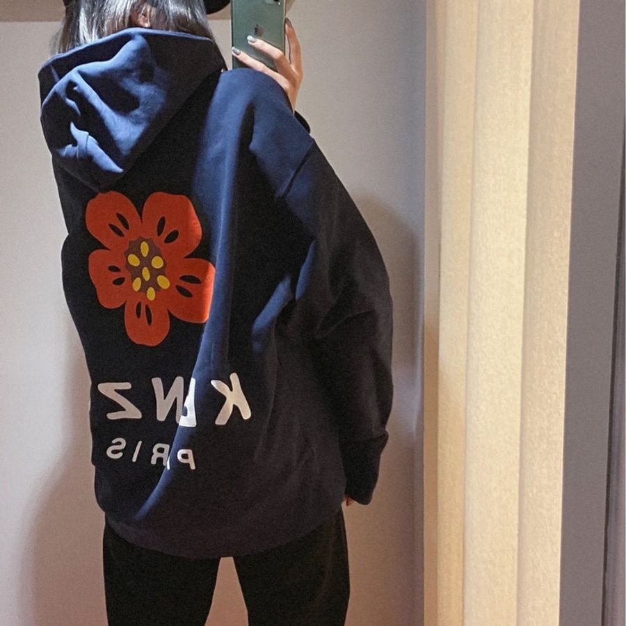 全新甜出,kenzo海棠花 hoodie帽t-8