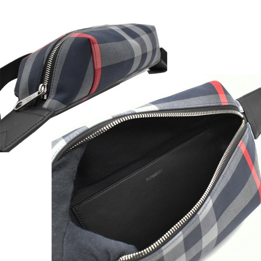 【門市全新現貨】BURBERRY格紋棉布胸包腰包單肩包-1