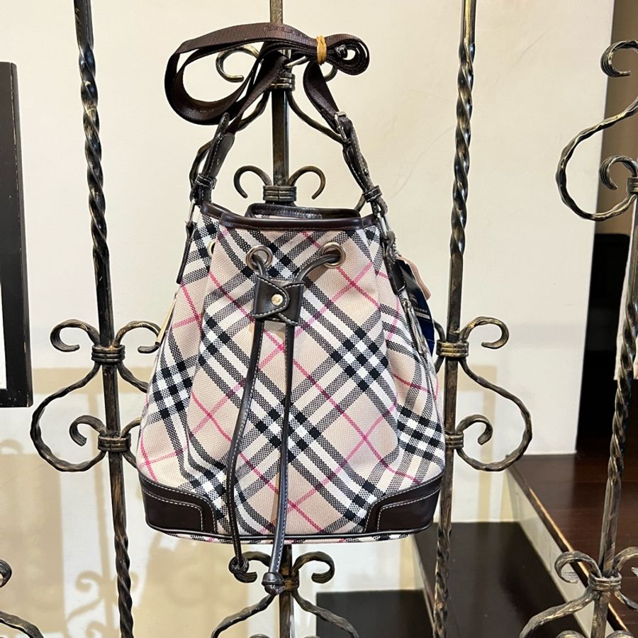 BURBERRY 巴寶利 BLUE LABEL 格紋 水桶包 手提包 肩背包 時尚精品包-0
