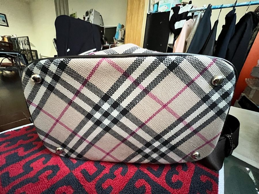 BURBERRY 巴寶利 BLUE LABEL 格紋 水桶包 手提包 肩背包 時尚精品包-17