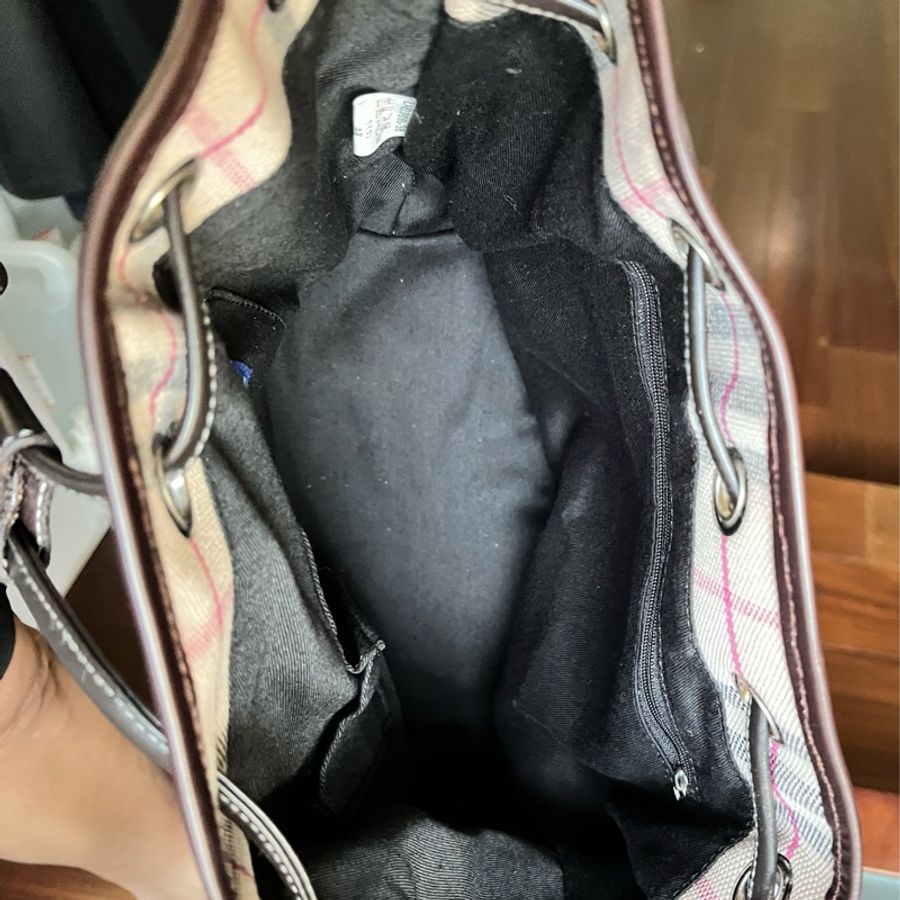 BURBERRY 巴寶利 BLUE LABEL 格紋 水桶包 手提包 肩背包 時尚精品包-21