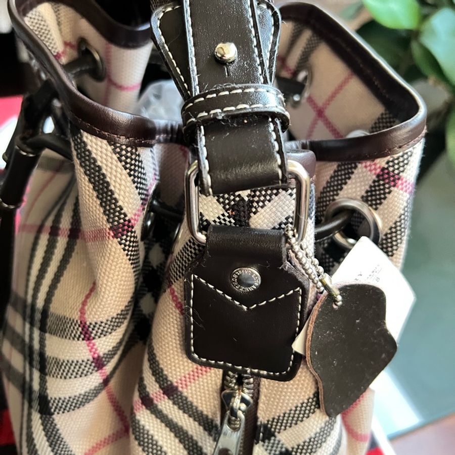 BURBERRY 巴寶利 BLUE LABEL 格紋 水桶包 手提包 肩背包 時尚精品包-26