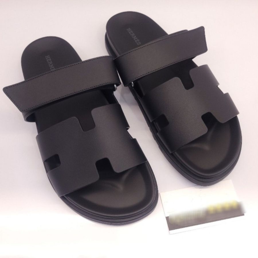 Hermès 二舅H拖鞋 黑 42 44-0