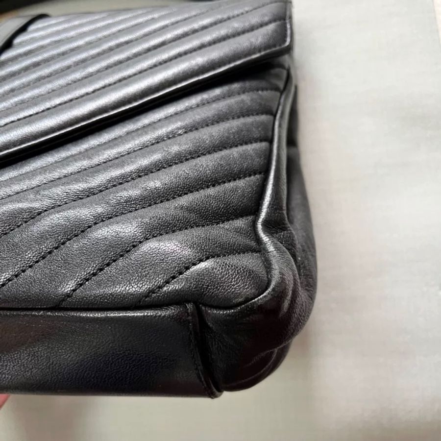 saint laurent 大號黑色信封包-8