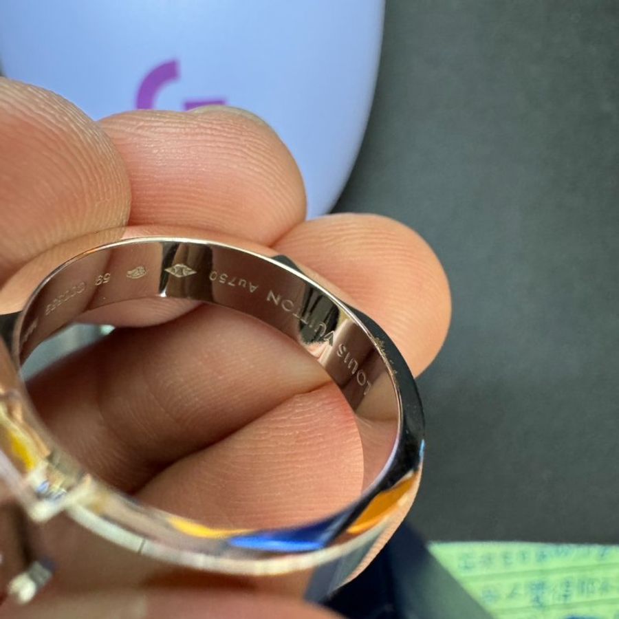 LV Louis Vuitton EMPREINTE 白K金戒指 專櫃正品-1