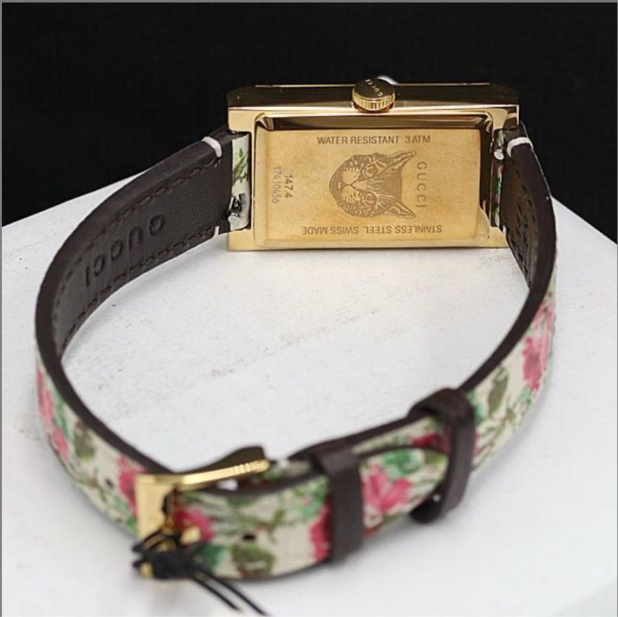 超美Gucci G-FRAME花卉圖案手錶-6