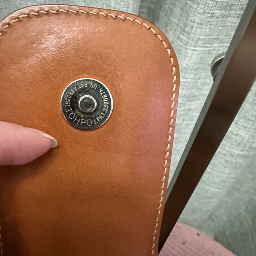 Vintage Celine 凱旋門啡花側孭袋-5