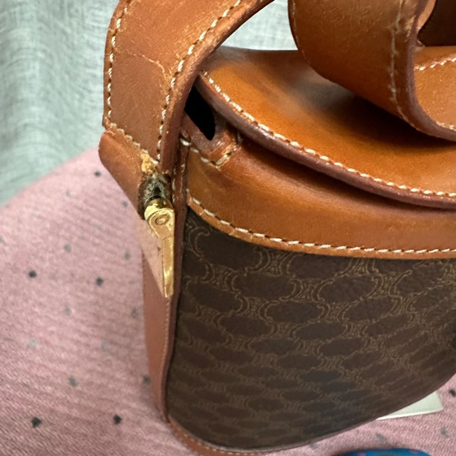絕版中古CELINE Triomphe啡花薯條袋-14