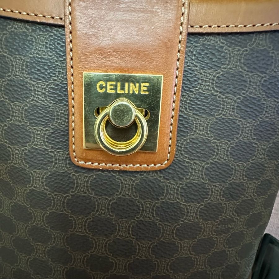 絕版中古CELINE Triomphe啡花薯條袋-16