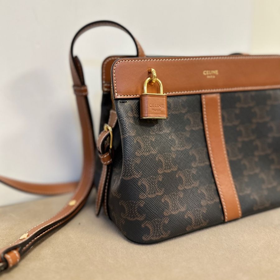 Celine Teen Cabas de France Triomphe Tan-1