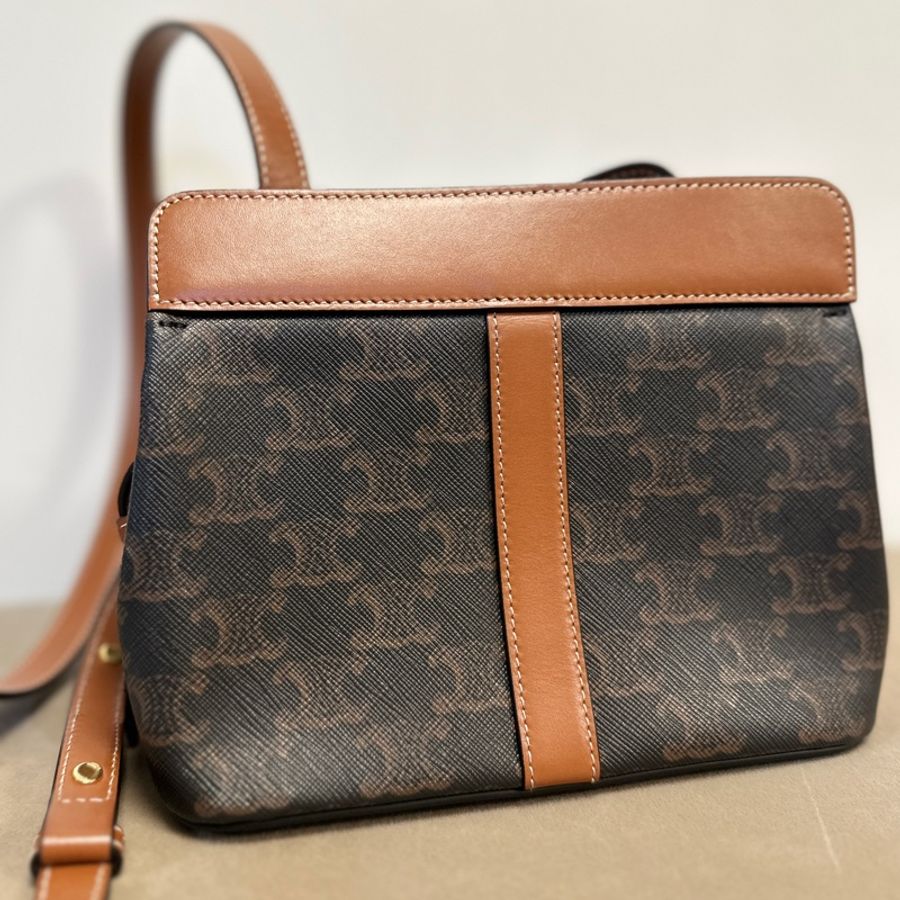 Celine Teen Cabas de France Triomphe Tan-3