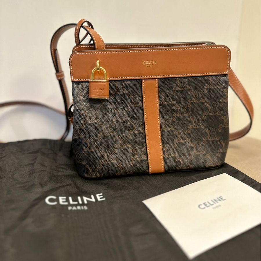 Celine Teen Cabas de France Triomphe Tan-5