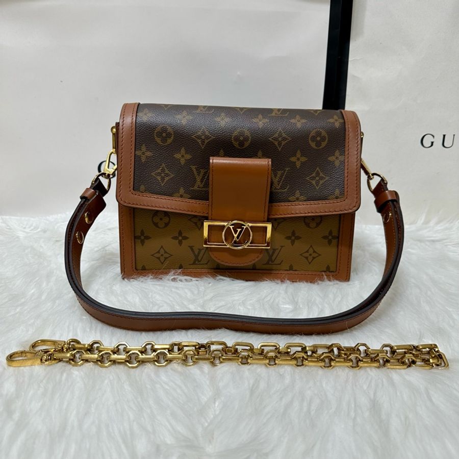 LV 達芙妮 Dauphine MM肩背包 晶片款 中款 購證-13