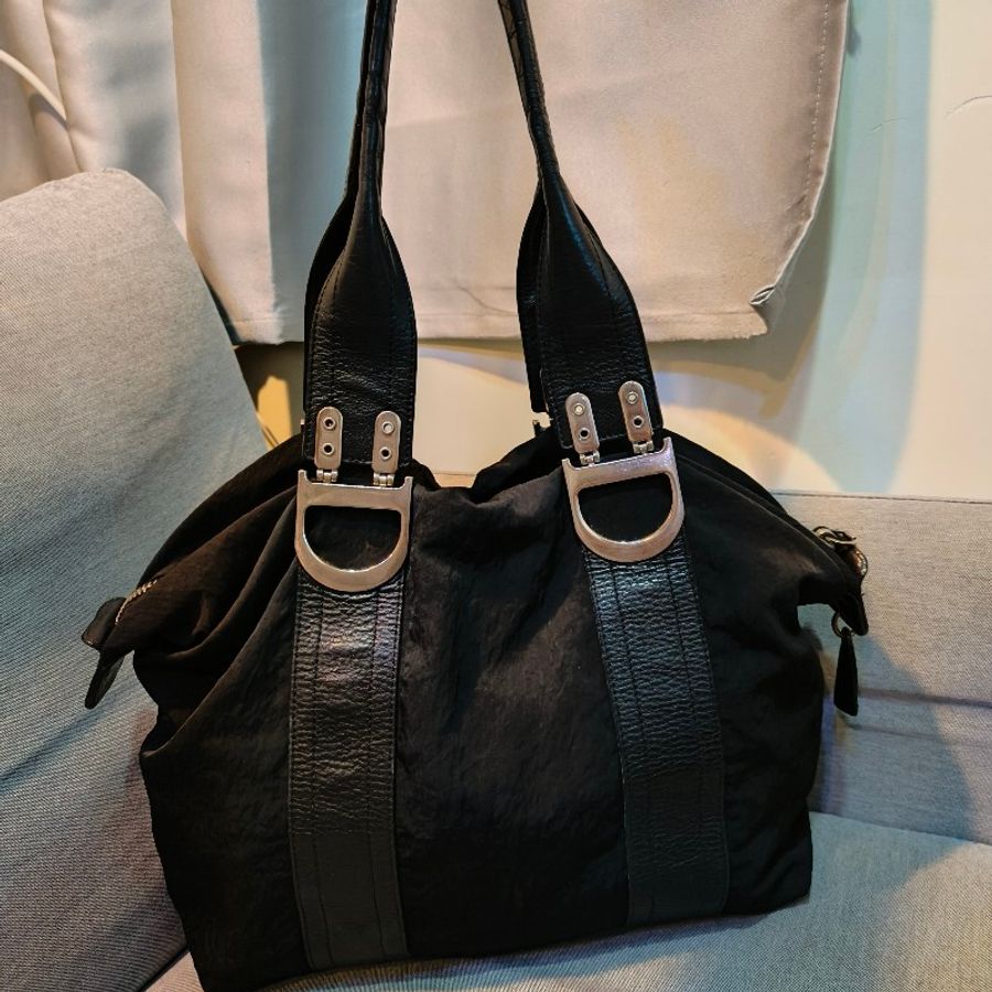 ㊣✨Christian Dior✨迪奧 CD 黑色 金屬 托特包 手拿包 通勤包 媽媽包/二手包/保證正品🌳二手樹屋🌳-1