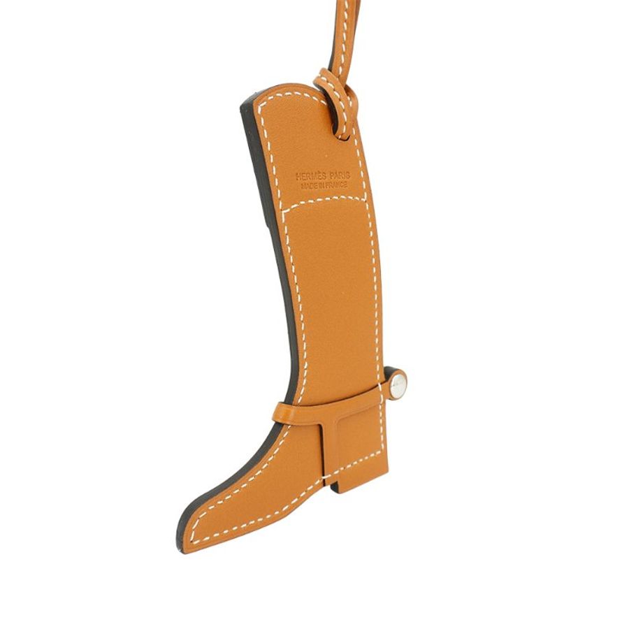Hermes Paddock Botte 馬靴造型拼色牛皮吊飾(藍/駝)-1