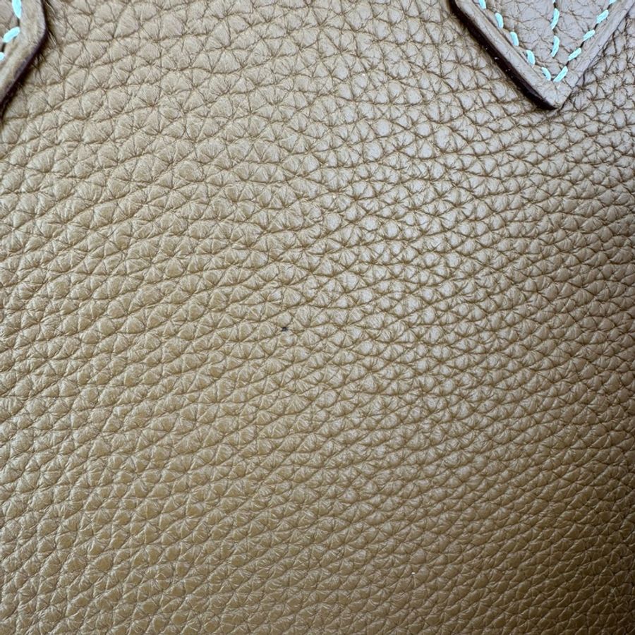 HERMES Birkin 25 金扣 Togo皮 金剛色 金棕 Stamp C 手提包-6