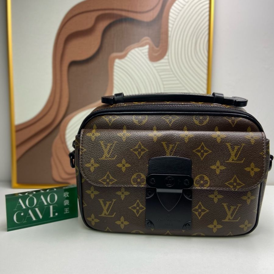 LV S LOCK 老花郵差包 單肩斜挎包-0