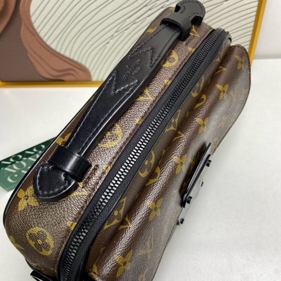 LV S LOCK 老花郵差包 單肩斜挎包-4