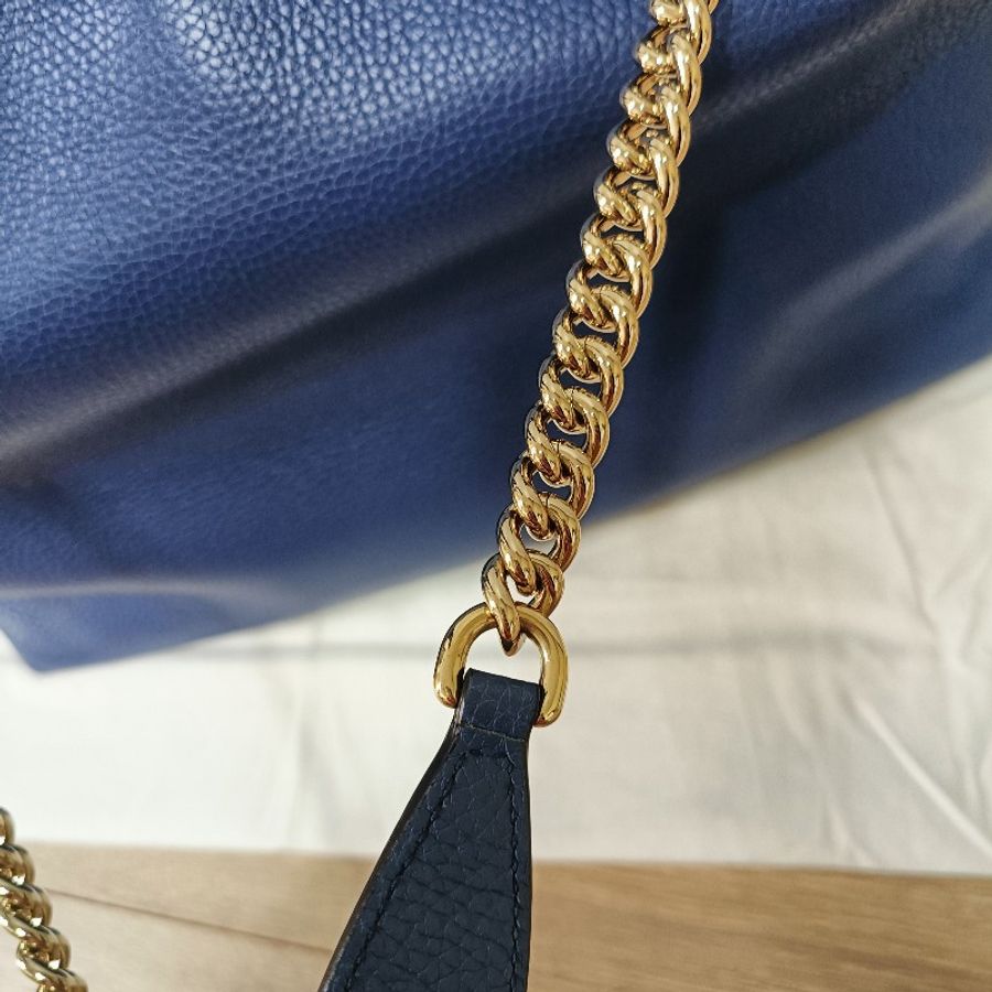 Gucci 雙G LOGO 流蘇雙鍊手提/肩背兩用包-3