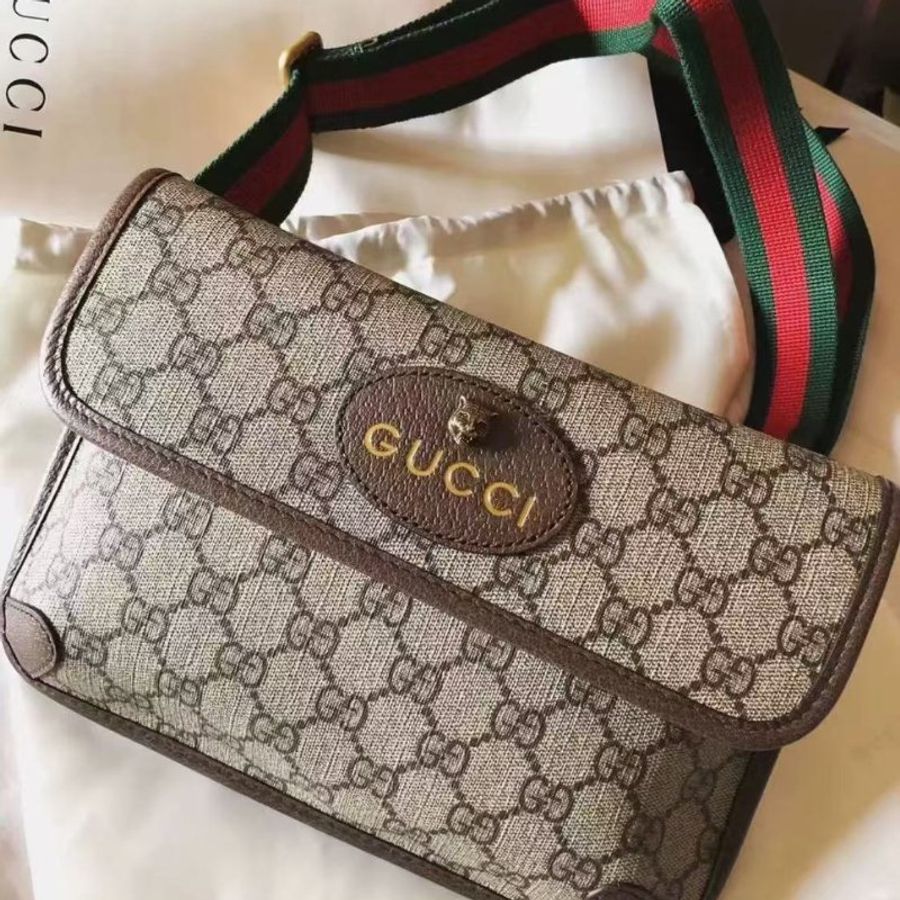 Gucci 經典虎頭腰包男女同款 全新 尺寸:24x17cm-0
