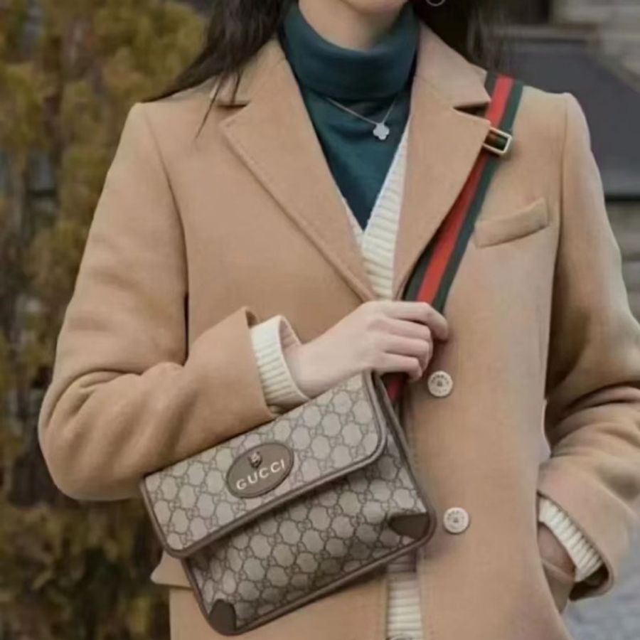 Gucci 經典虎頭腰包男女同款 全新 尺寸:24x17cm-2