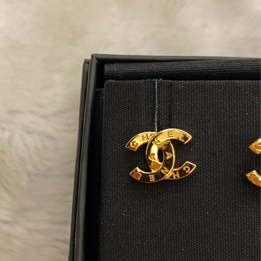 全新|Chanel經典雙C金耳環-2