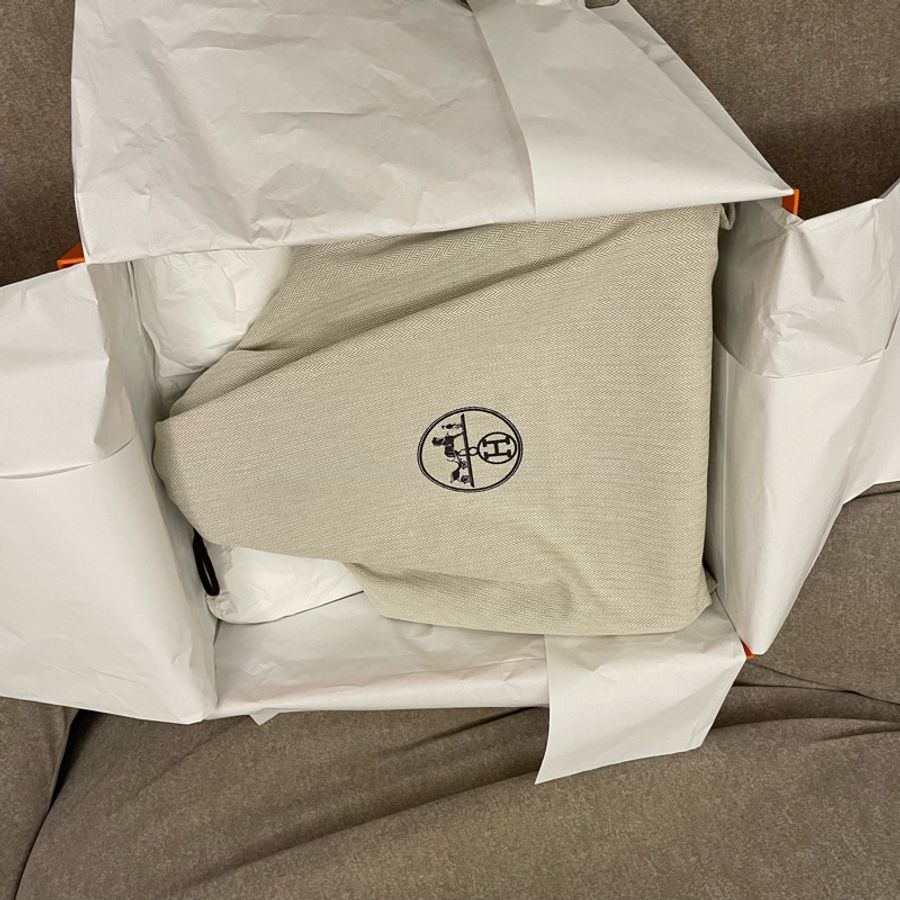 Hermes 鉑金包 30cm 馬爾法米色 銀扣-7
