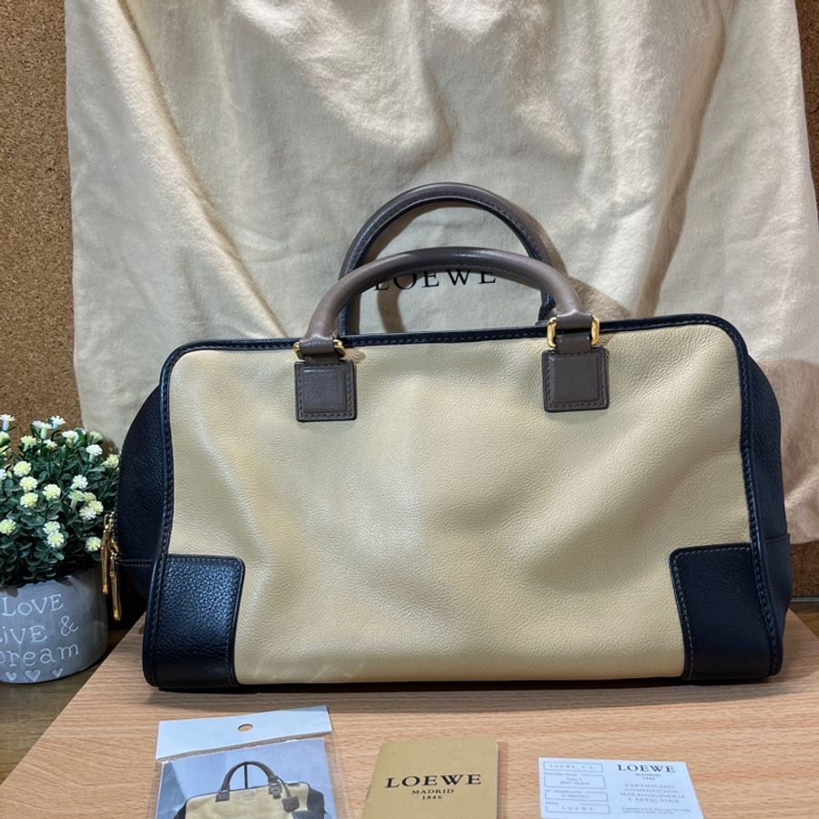 Loewe Amazona 36全皮經典熊貓配色|外牛皮內羊皮-3