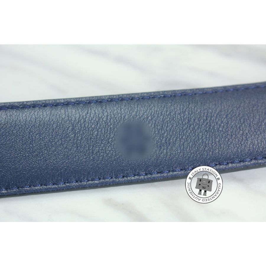 Prada 1C5718 053 Saffiano Cinture Fibbia Oro 2.5 CM Bluette / F0016 Calfskin 90 CM Belts Ghw-3