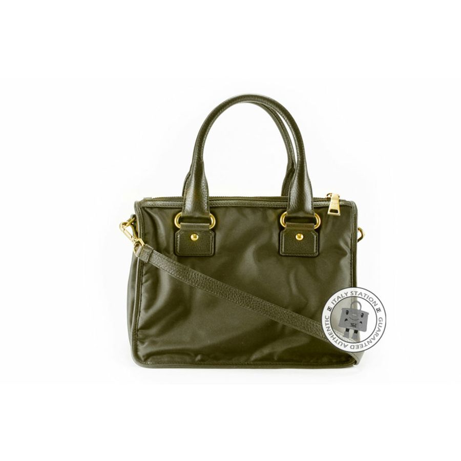 Prada BL0749 Nylon Jacquard + Bauletto Ebano Nylon Shoulder Bags Bhw-5