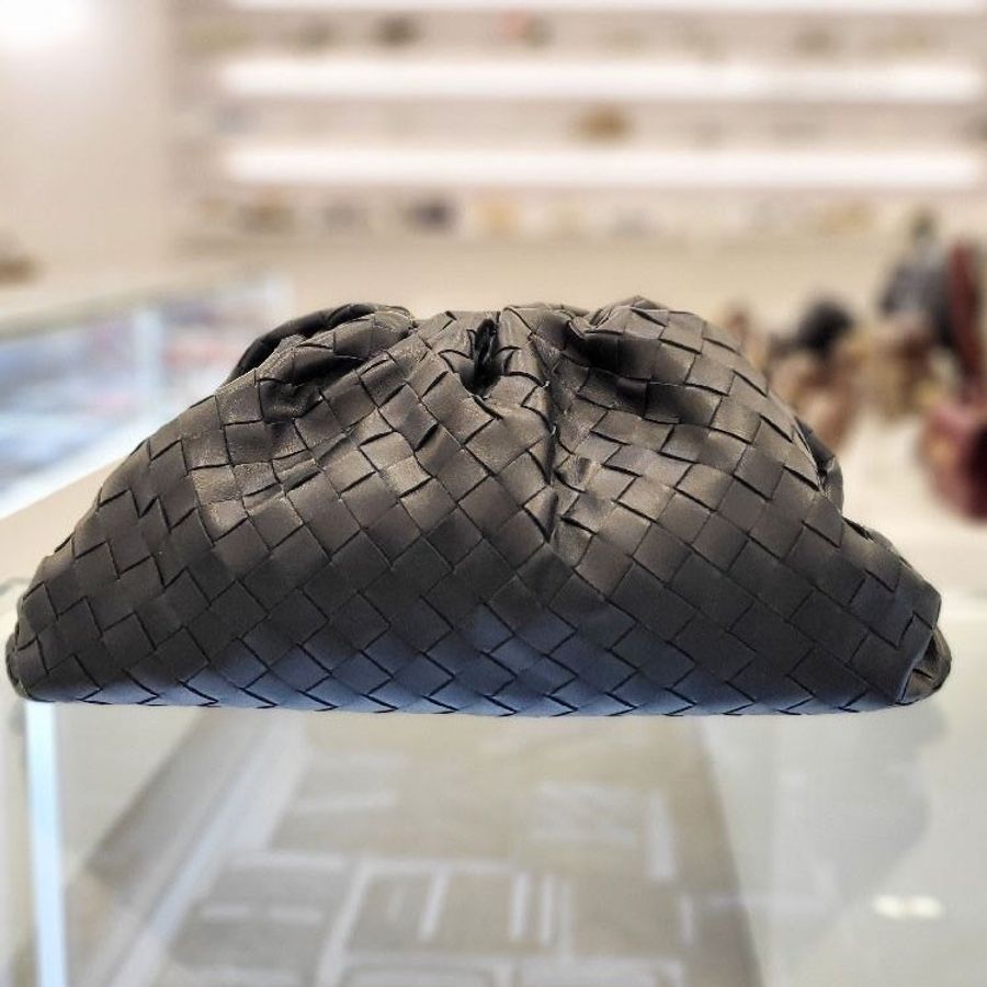 "限時降價活動"-Bottega Veneta 576175 The Punch 大款編織雲朵包 黑色-精緻編織,柔軟雲朵之選-2