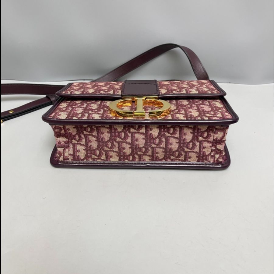 Dior老花酒紅色蒙田Montaigne 30 單肩斜挎包-4