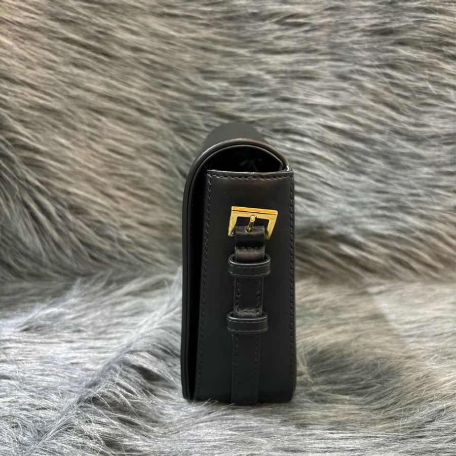 BURBERRY GRACE 黑色牛皮 肩背包斜背包手拿包相機包格蕾絲包-4