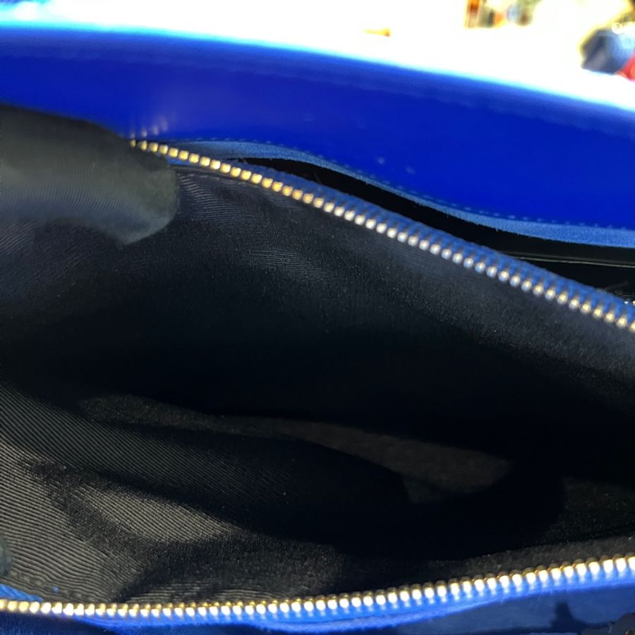 Saint Laurent SAC DE JOUR HAND BAG 聖羅蘭 電光藍 風琴手提袋 X977-6