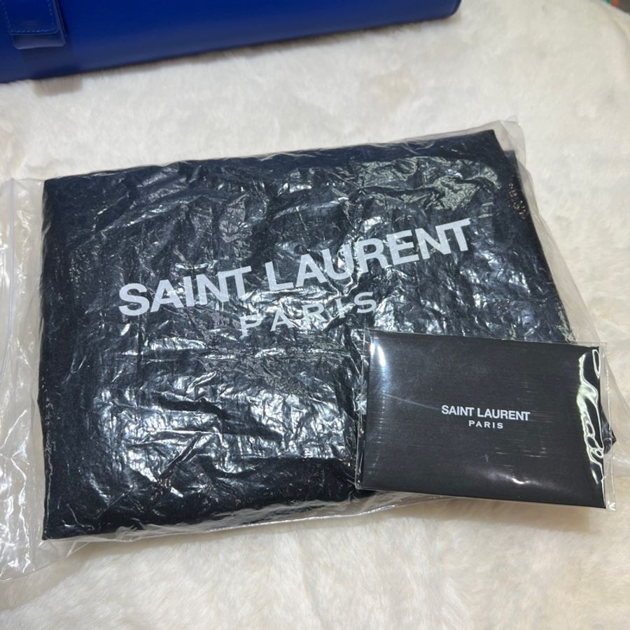 Saint Laurent SAC DE JOUR HAND BAG 聖羅蘭 電光藍 風琴手提袋 X977-8