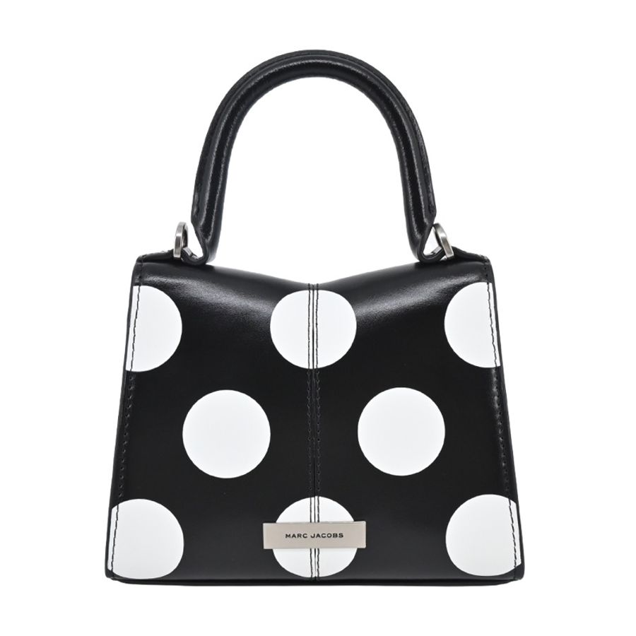 大賠售全新櫃上在售款✨MARC JACOBS 馬克賈伯 ST. MARC 鏈環LOGO草間彌生風格圓點手提/斜背兩用包-9
