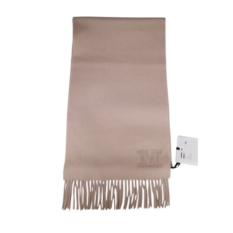 🧧新年特價活動🧧Max Mara 羊絨喀什米爾刺繡圍巾 柔粉色-4