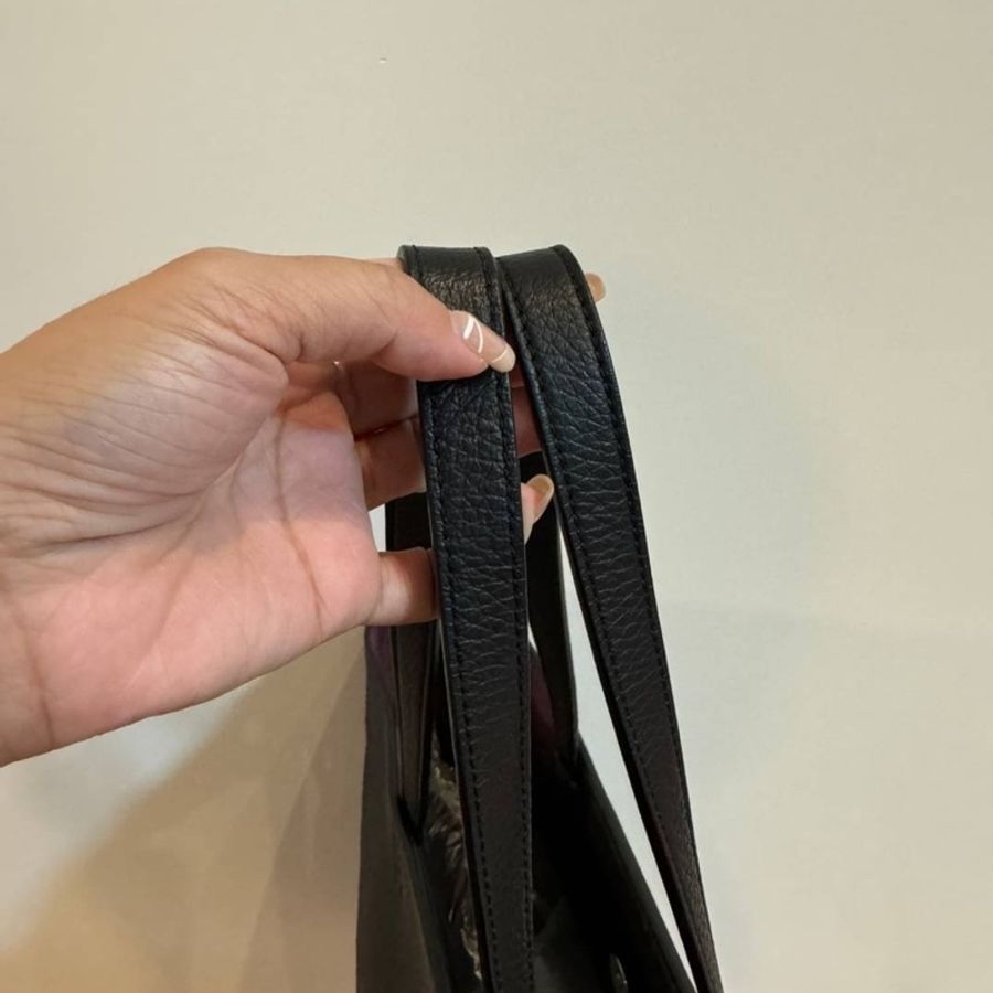 Tod's Wave Bag黑色牛皮豆豆 托特包 肩背包 手提包 購物包 購物袋-6
