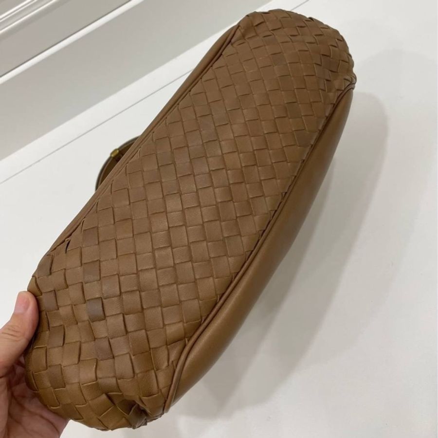 BOTTEGA VENETA BV 深卡其 編織 羊皮 Napoli 手提包 肩背包 側背包-2