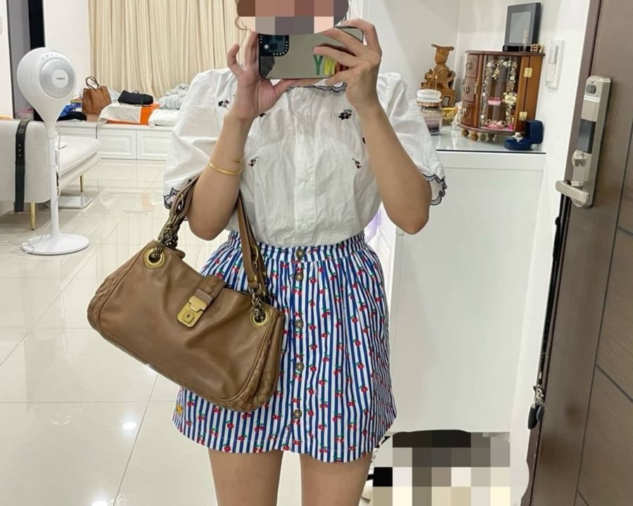 BOTTEGA VENETA BV 深卡其 編織 羊皮 Napoli 手提包 肩背包 側背包-5