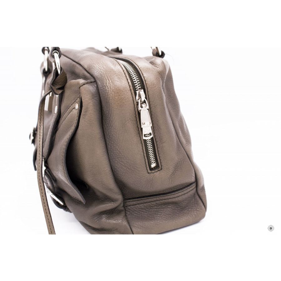 Saint Laurent 227747 Rivegauche Grey Leather Shoulder Bags Shw-5