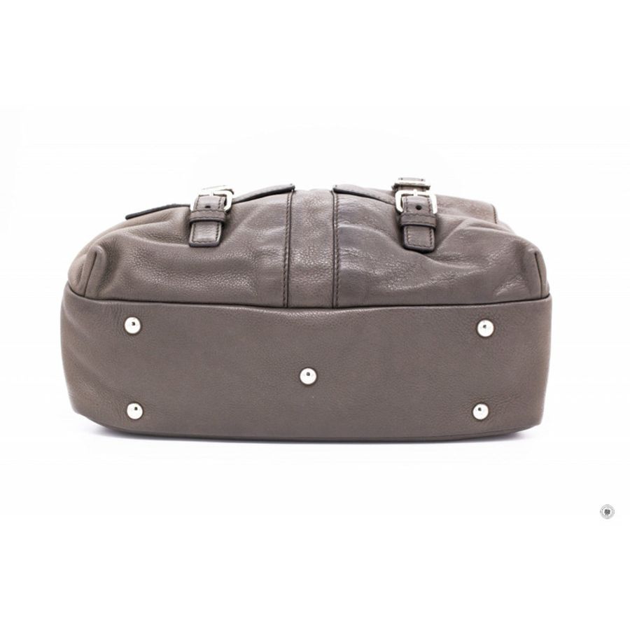 Saint Laurent 227747 Rivegauche Grey Leather Shoulder Bags Shw-7