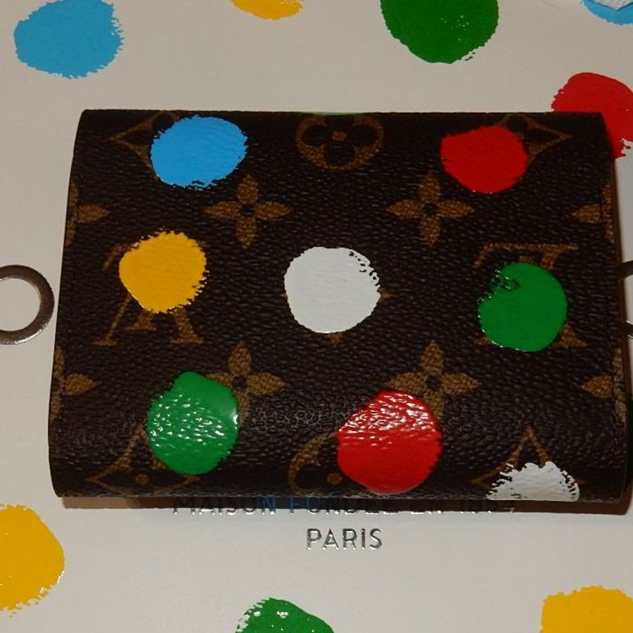Louis Vuitton - M81865 聯名 VICTORINE Monogram 草間彌生點點三折短夾-6