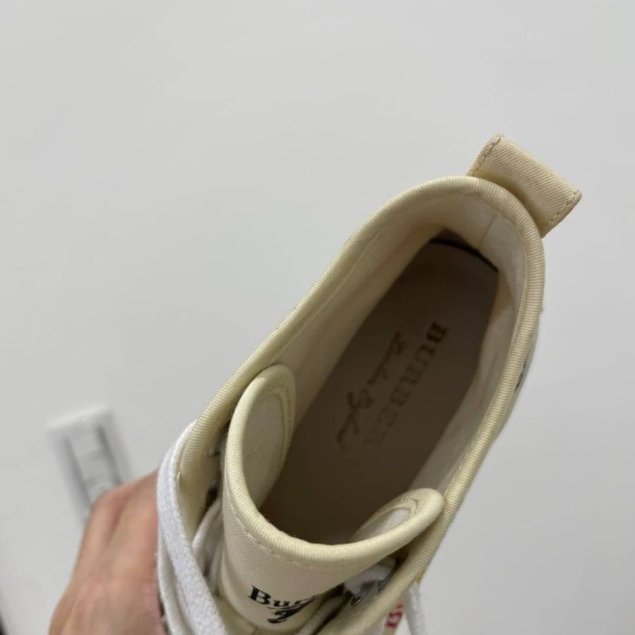 burberry 彩虹 米白 中筒 低筒 36號 休閒鞋 帆布鞋 球鞋-4