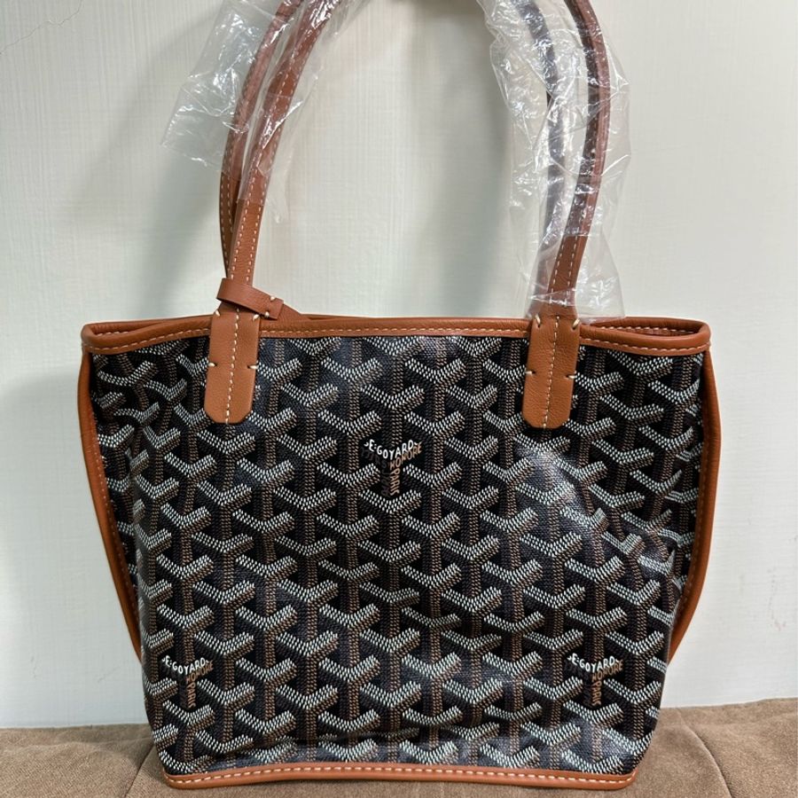 Goyard mini tote 棕色-0