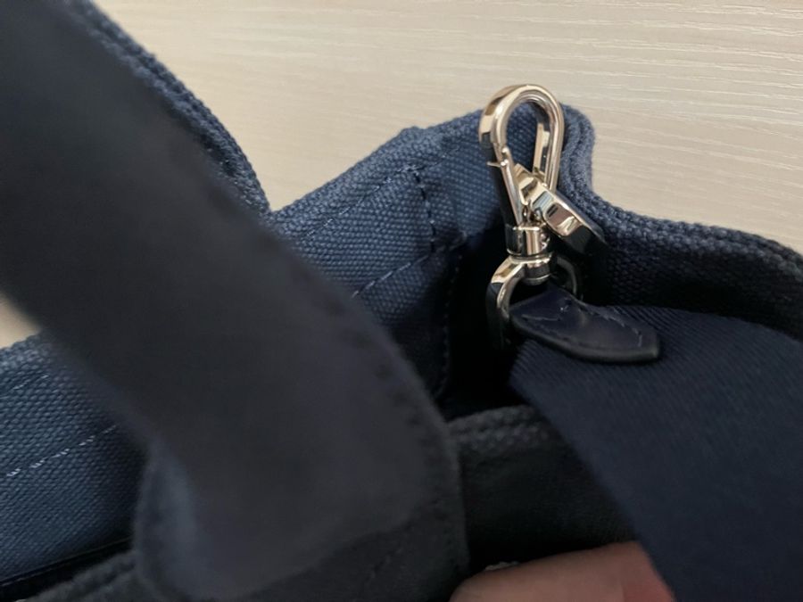 Kate Spade 藍白條紋/海軍藍帆布托特包-4