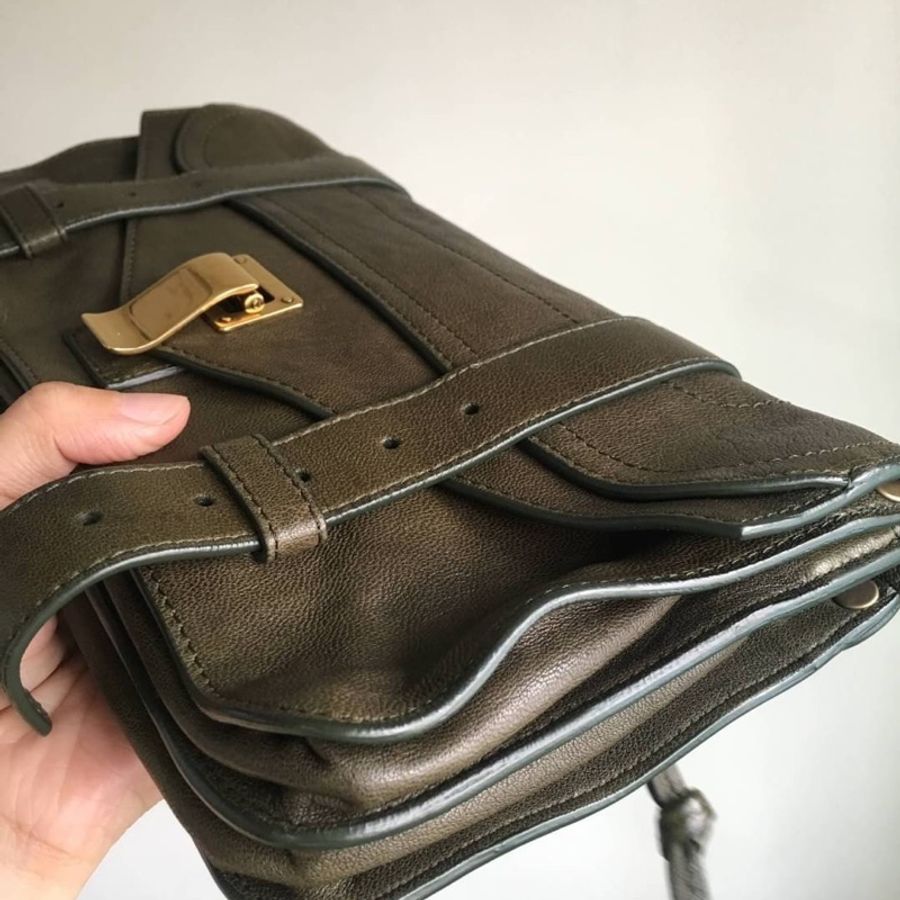 proenza schouler ps1 牛皮手拿包 晚宴包 斜背包 woc 可加鍊條-5