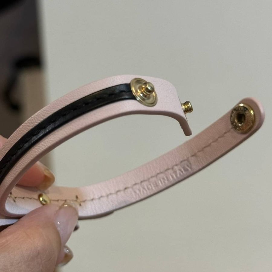 Salvatore Ferragamo真皮 手環 皮環 黑粉蝴蝶結 手鏈 手鍊 手飾-6